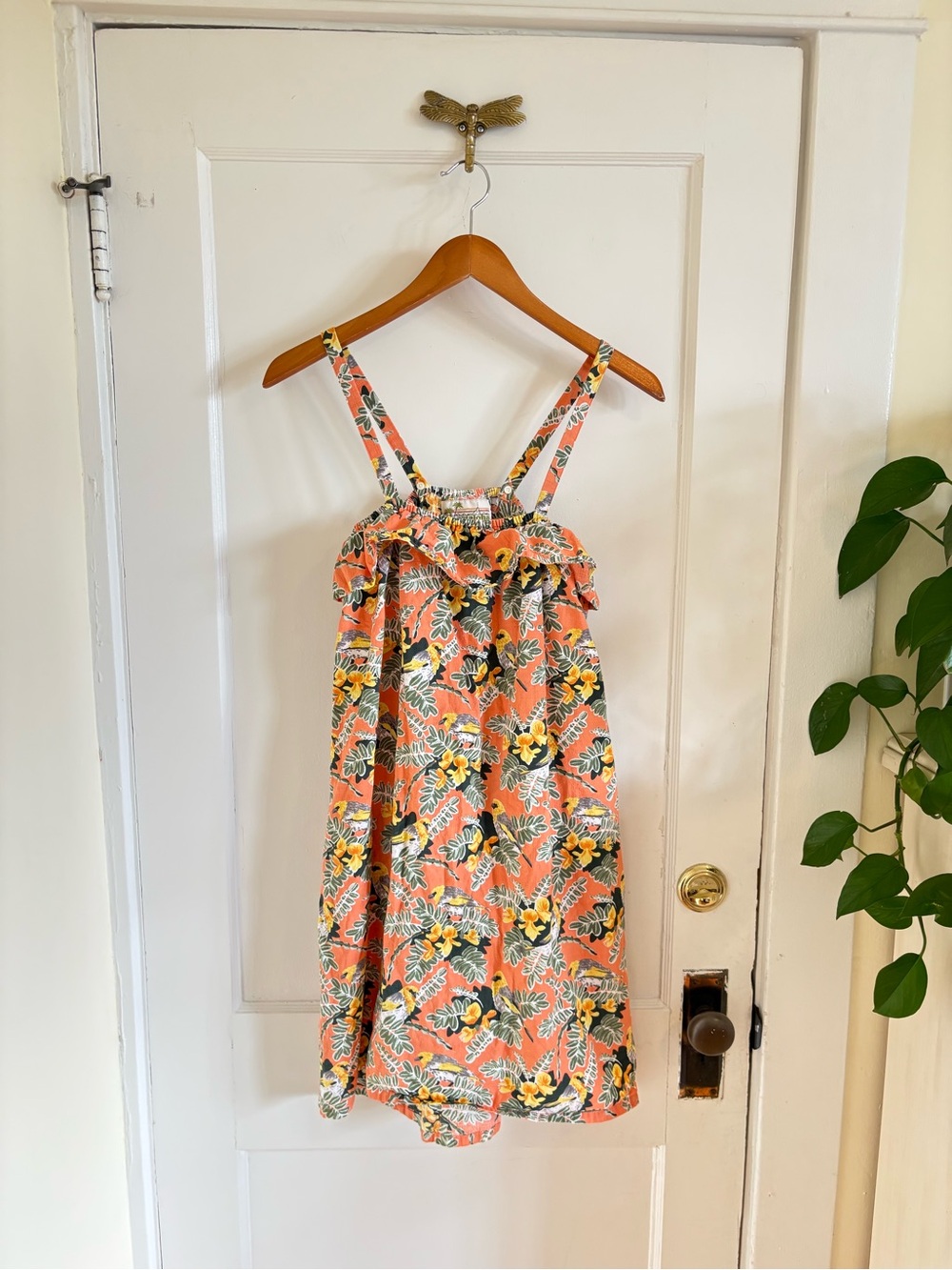Patagonia Girl’s Pataloha Ruffled‎ Floral Sundress with Tropical Pattern XL